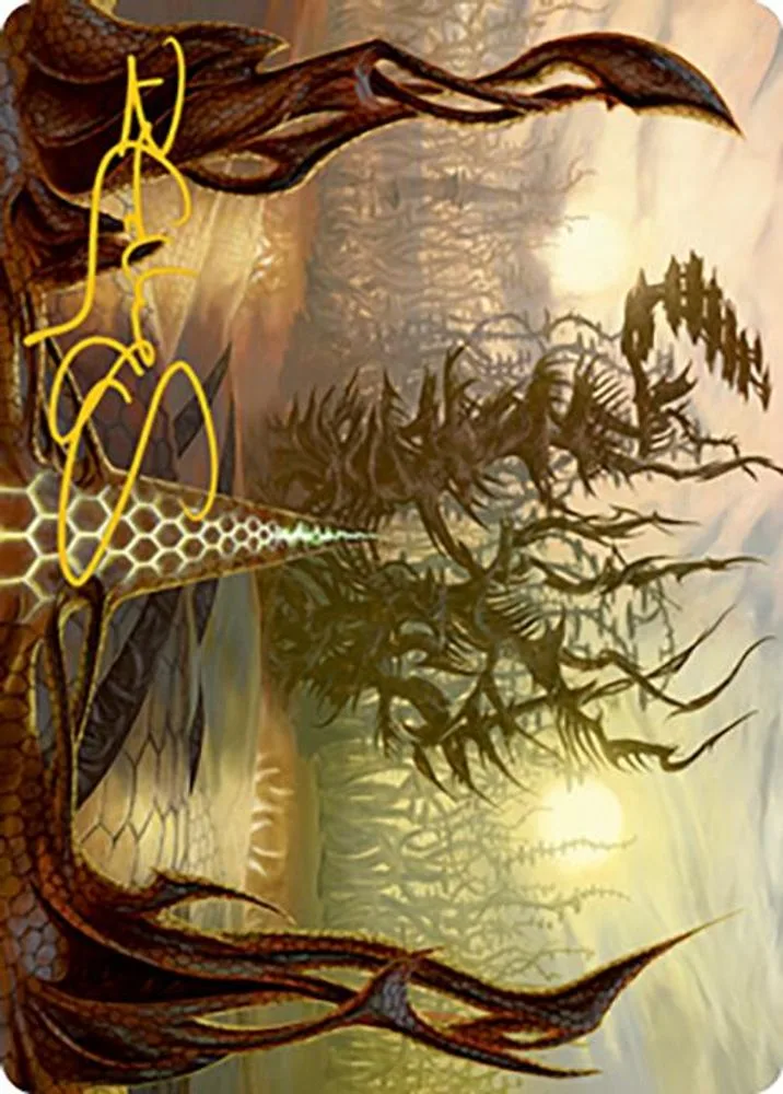 Thornglint Bridge Art Card (Gold-Stamped Signature)