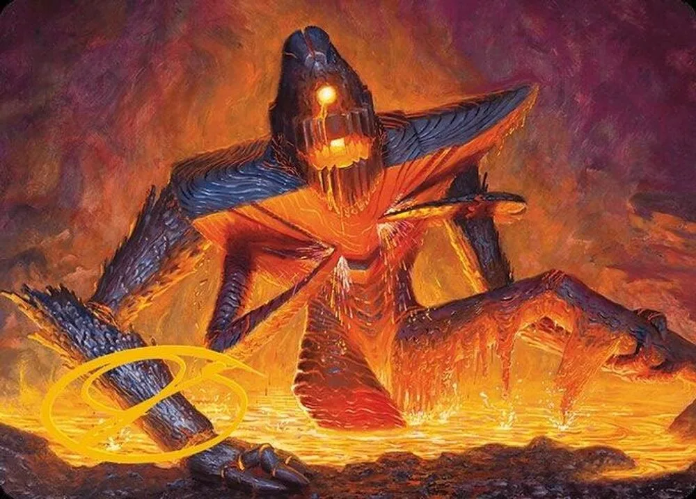 Molten Gatekeeper Art Card (Gold-Stamped Signature)