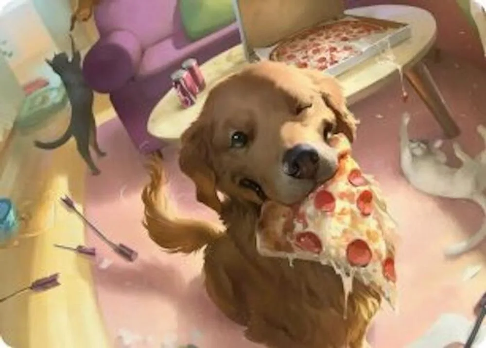 Lucky the Pizza Dog Art Card