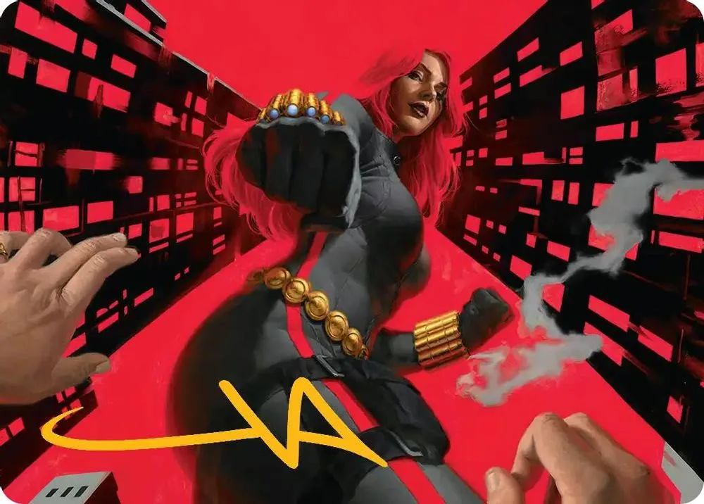 Black Widow, Deadly Hunter Art Card (Gold-Stamped Signature)