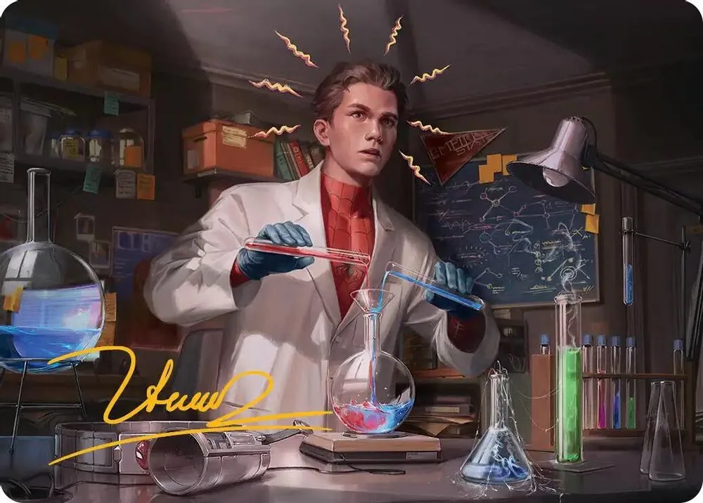 Peter Parker Art Card (3/54 · Gold-Stamped Signature)