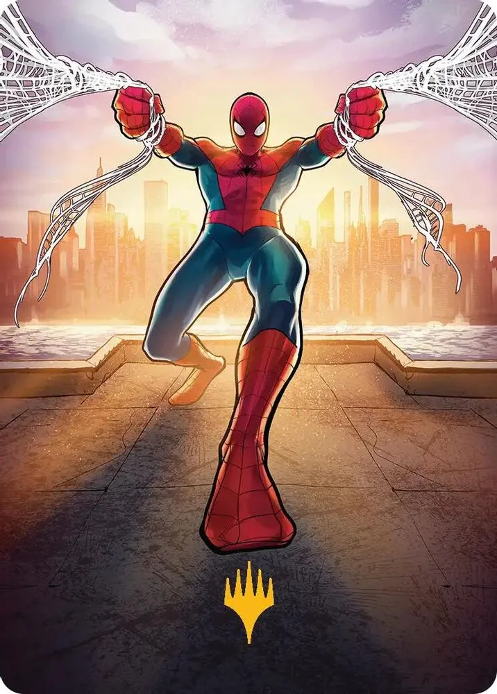 Amazing Spider-Man Art Card (36/54 · Gold-Stamped Planeswalker Symbol)