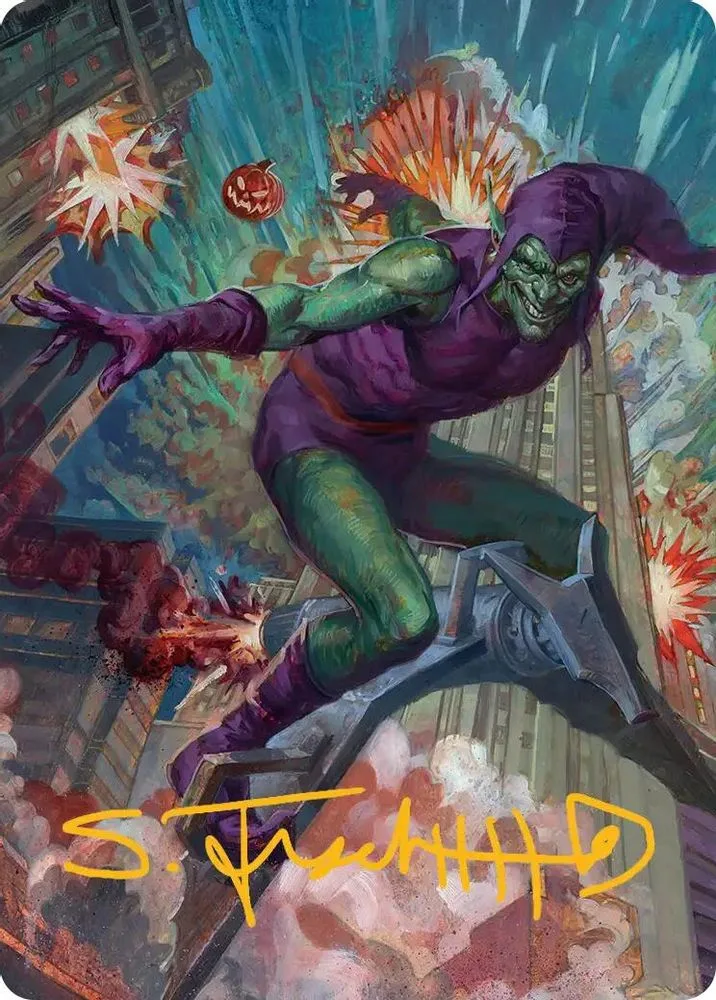 Green Goblin Art Card (26/54 · Gold-Stamped Signature)