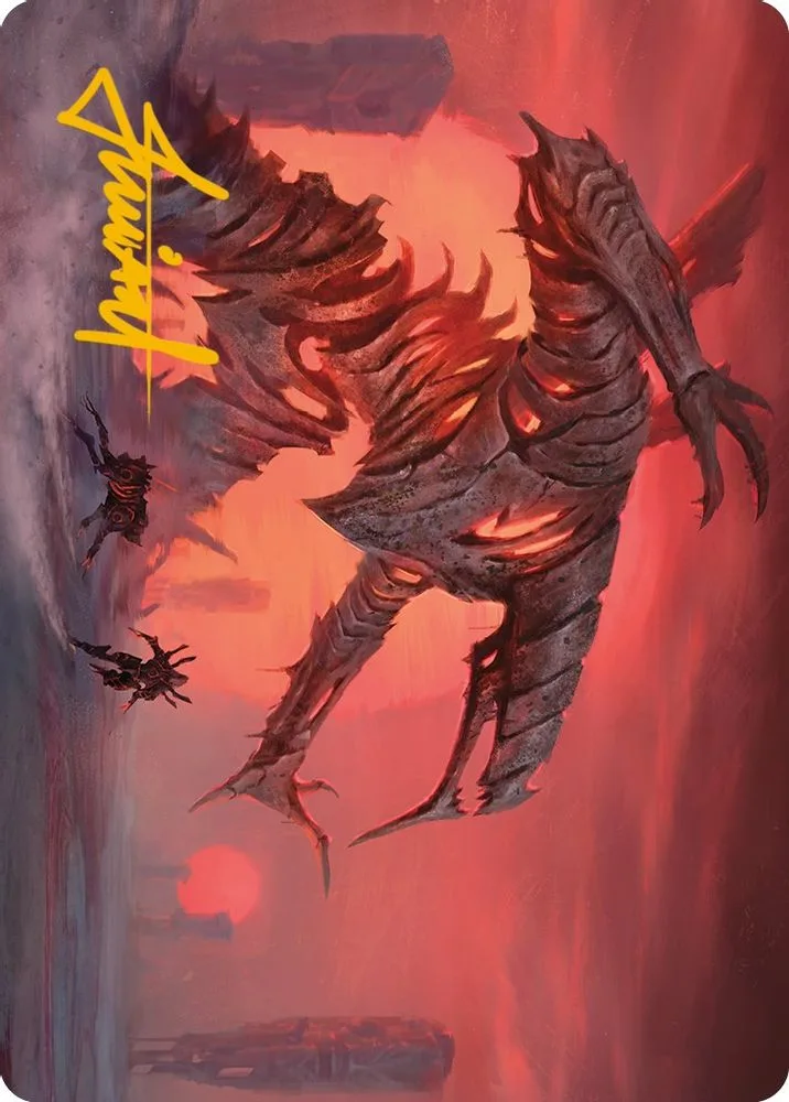 Red Sun's Twilight Art Card (Gold-Stamped Signature)