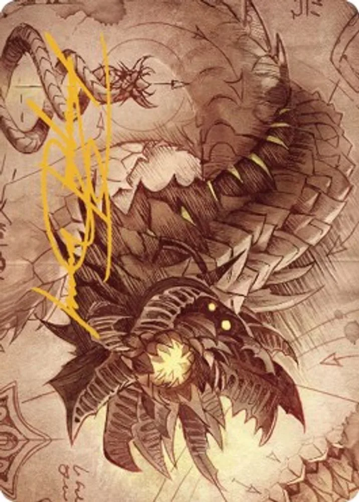 Wurmcoil Engine Art Card (Gold-Stamped Signature)