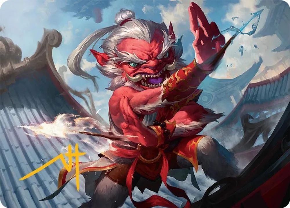 Devoted Duelist Art Card (15/54 · Gold-Stamped Signature)