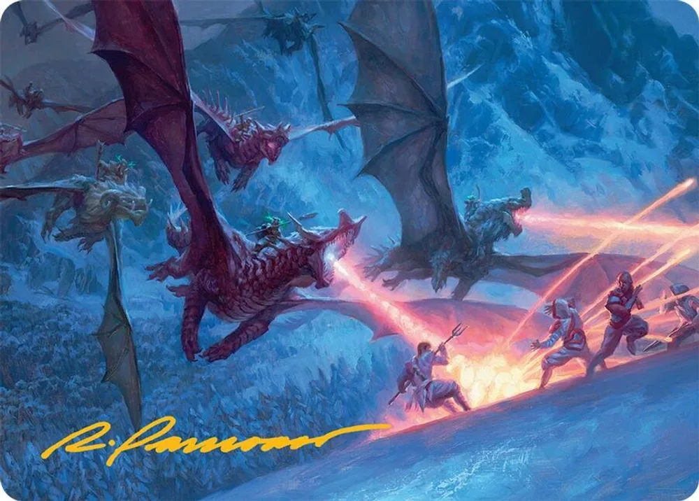 Dragonback Assault Art Card (22/54 · Gold-Stamped Signature)