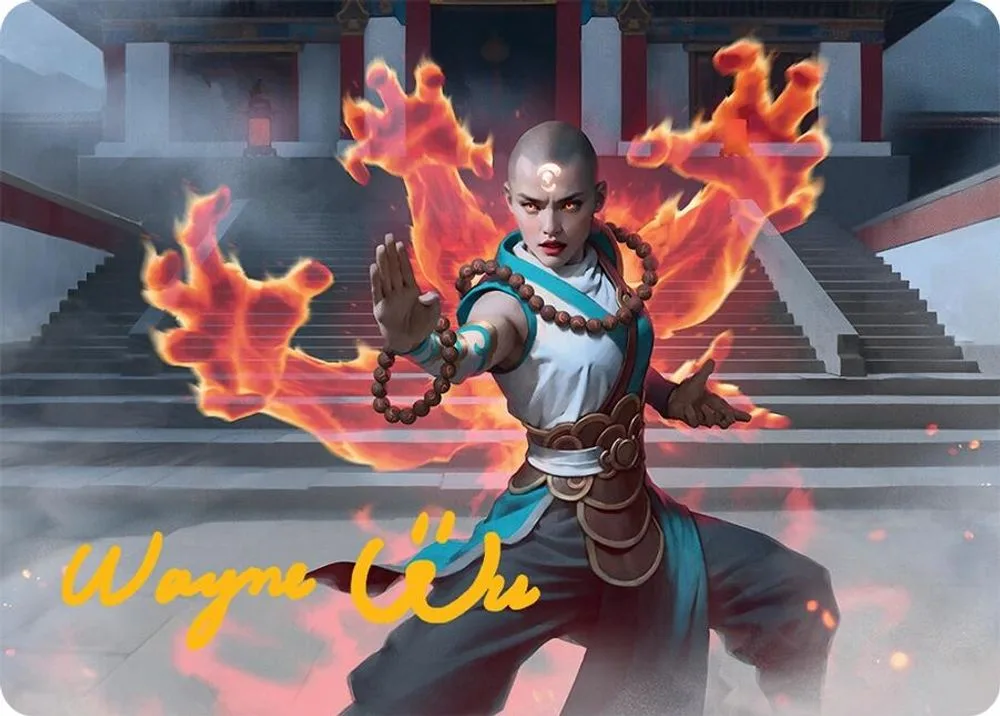 Flamehold Grappler Art Card (24/54 · Gold-Stamped Signature)