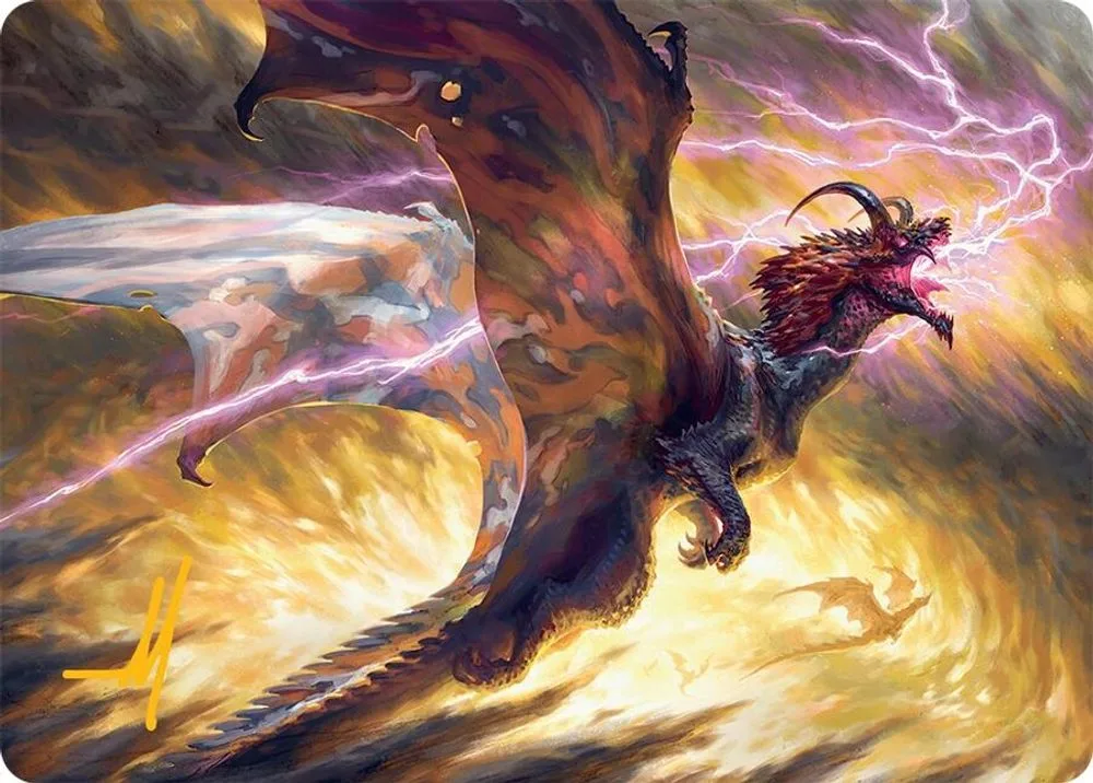 Stormscale Scion Art Card (17/54 · Gold-Stamped Signature)