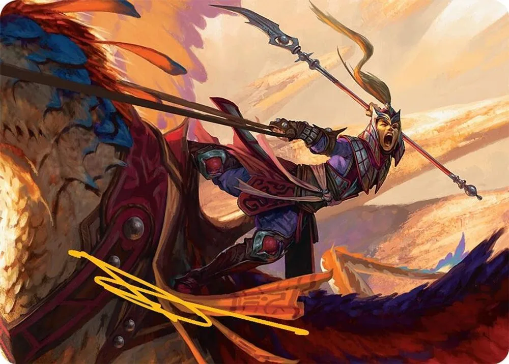Dragonback Lancer Art Card (3/54 · Gold-Stamped Signature)