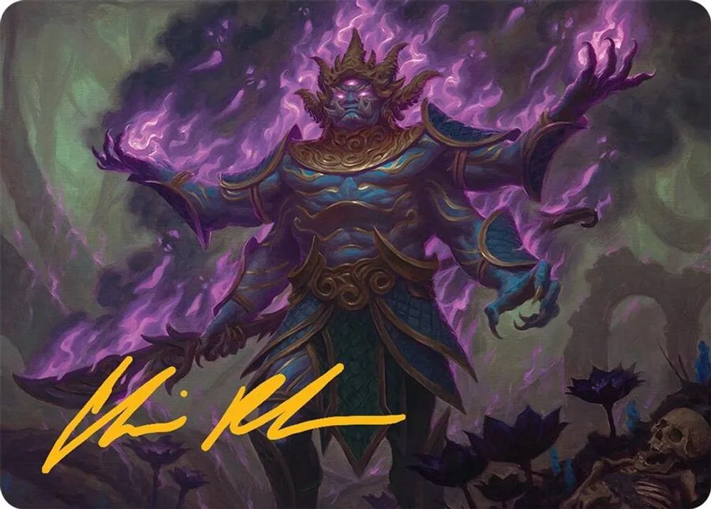 Rot-Curse Rakshasa Art Card (13/54 · Gold-Stamped Signature)