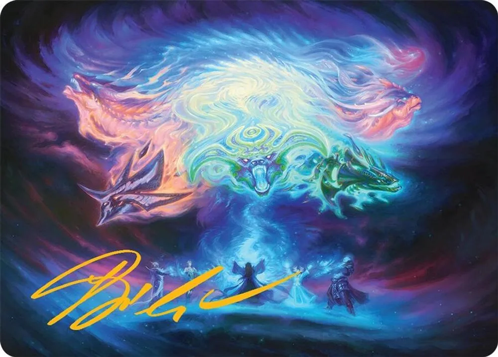 Call the Spirit Dragons Art Card (21/54 · Gold-Stamped Signature)