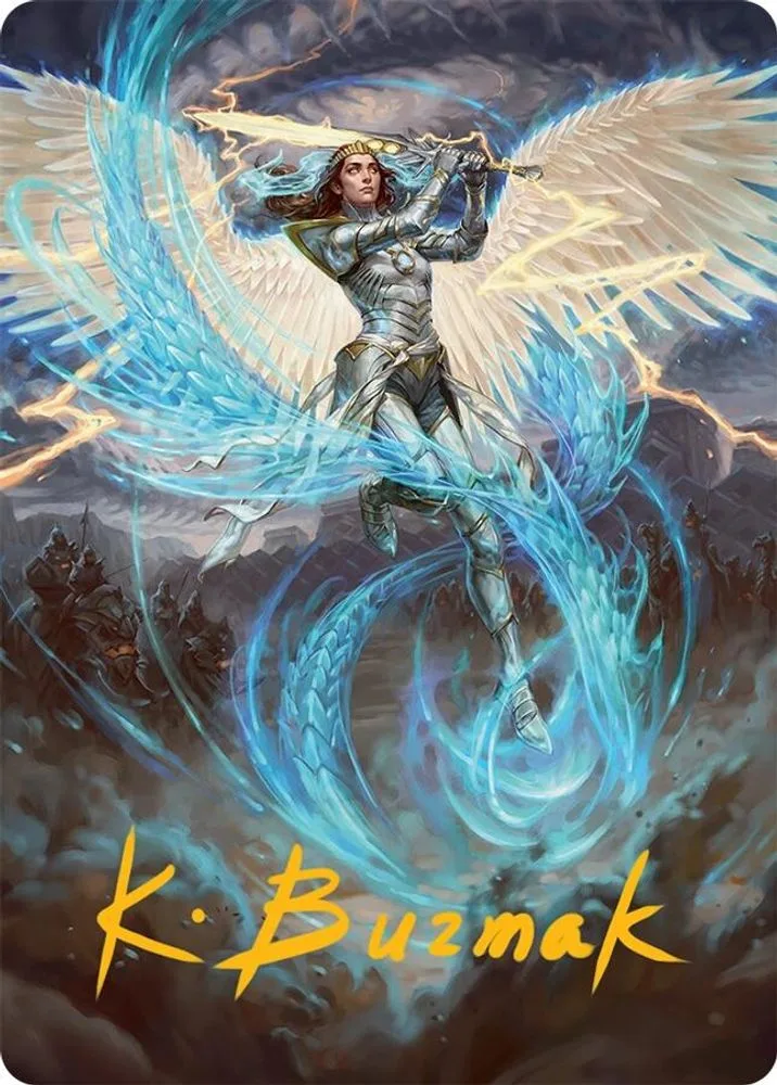 Elspeth, Storm Slayer Art Card (49/54 · Gold-Stamped Signature)