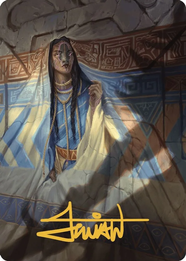 Whispersilk Cloak Art Card (Gold-Stamped Signature)