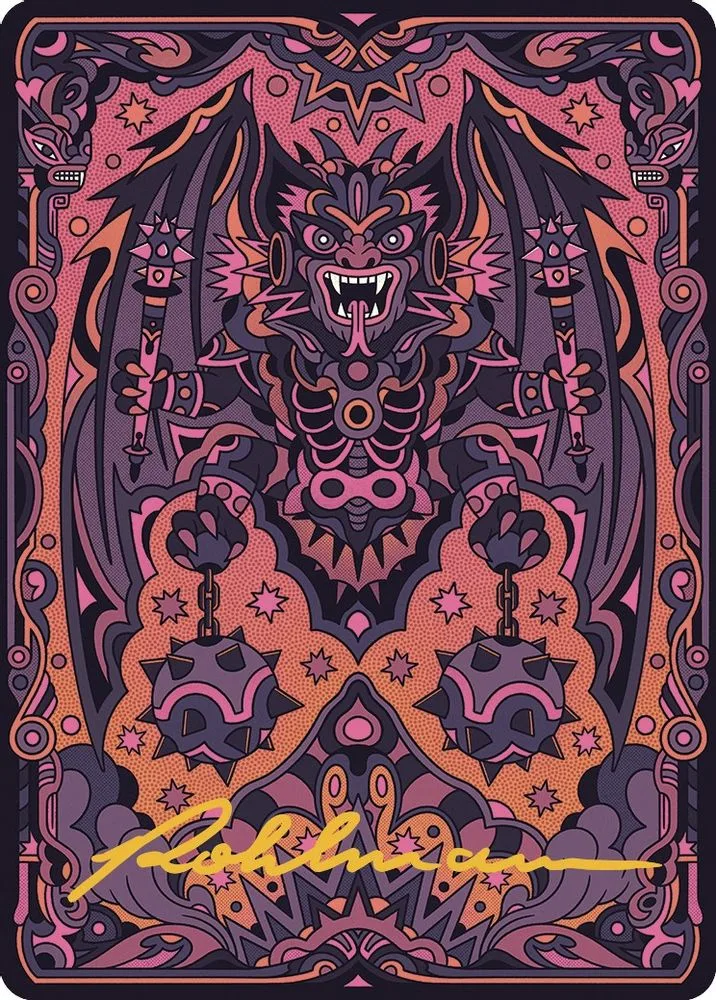 Bloodletter of Aclazotz Art Card (61/81 · Gold-Stamped Signature)