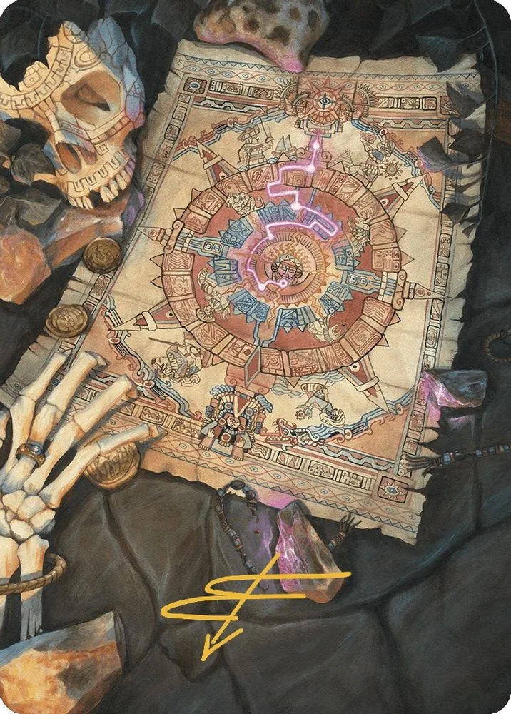 Map Token Art Card (Gold-Stamped Signature)