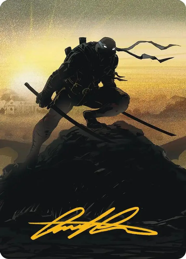 Leonardo, Sewer Samurai Art Card (20/54 · Gold-Stamped Signature)