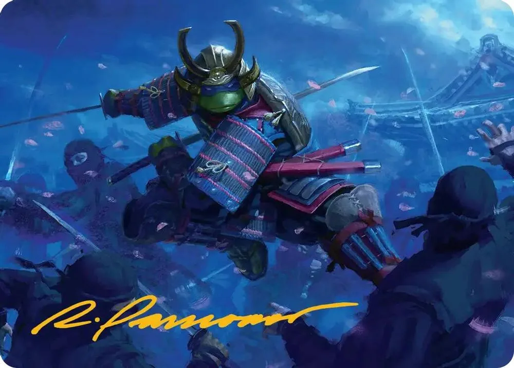 Leonardo, Sewer Samurai Art Card (1/54 · Gold-Stamped Signature)