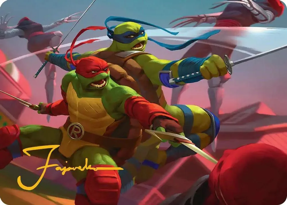 Raph & Leo, Sibling Rivals Art Card (Gold-Stamped Signature)