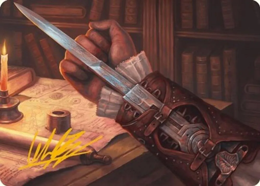 Hidden Blade Art Card (Gold-Stamped Signature)
