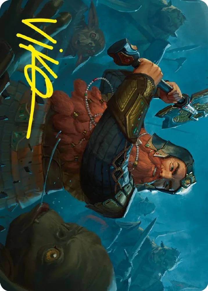 Gimli, Counter of Kills Art Card (10/81 · Gold-Stamped Signature)