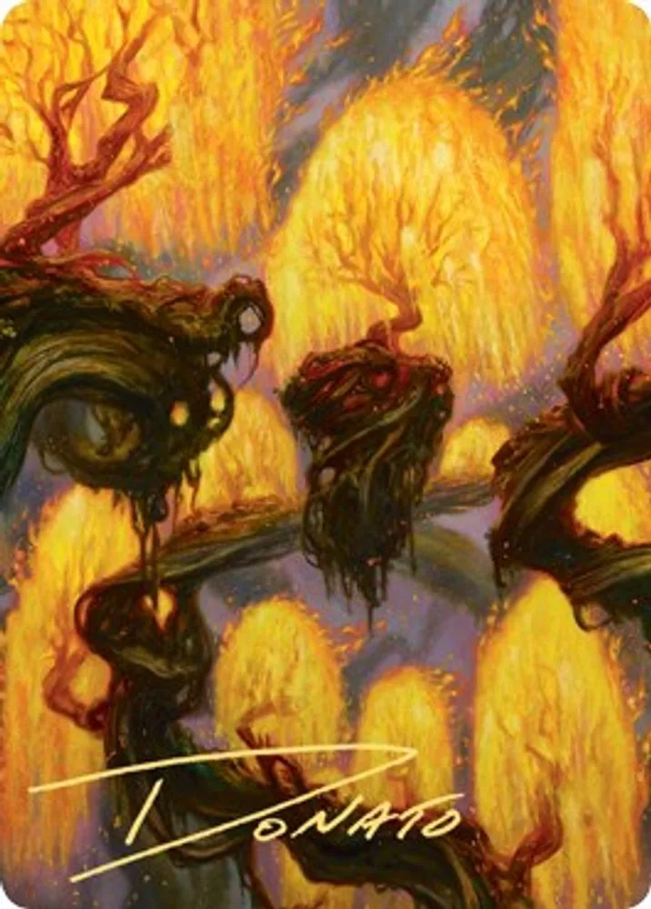 Grove of the Burnwillows Art Card (Gold-Stamped Signature)