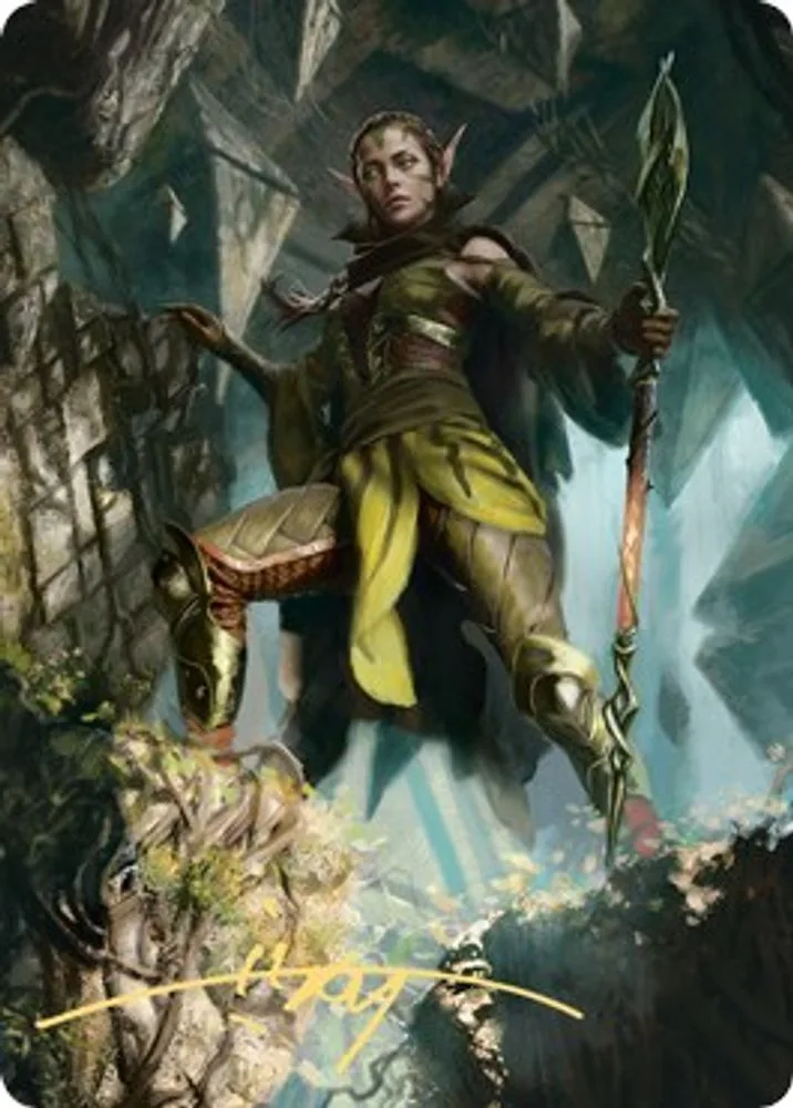 Nissa of Shadowed Boughs Art Card (5/81 · Gold-Stamped Signature)