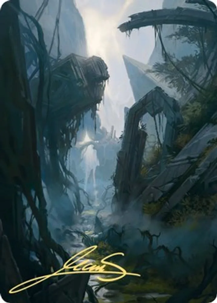 Swamp Art Card (14/81 · Gold-Stamped Signature)