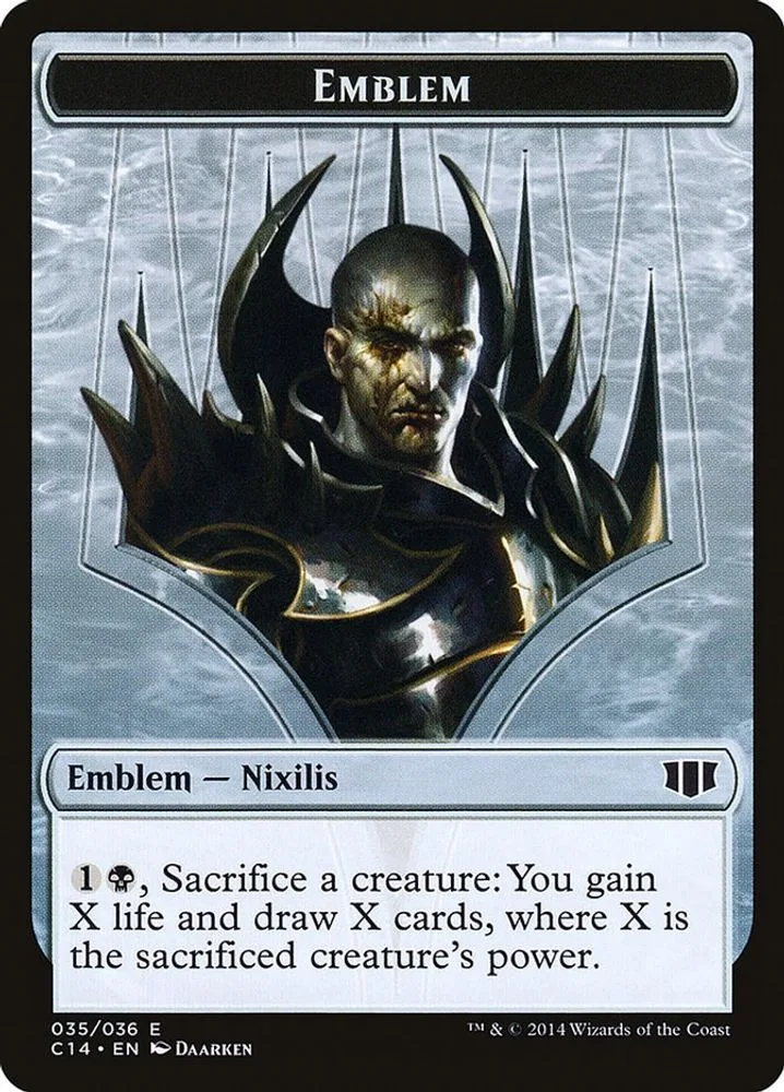 Emblem - Ob Nixilis of the Black Oath // Zombie Double-Sided Token