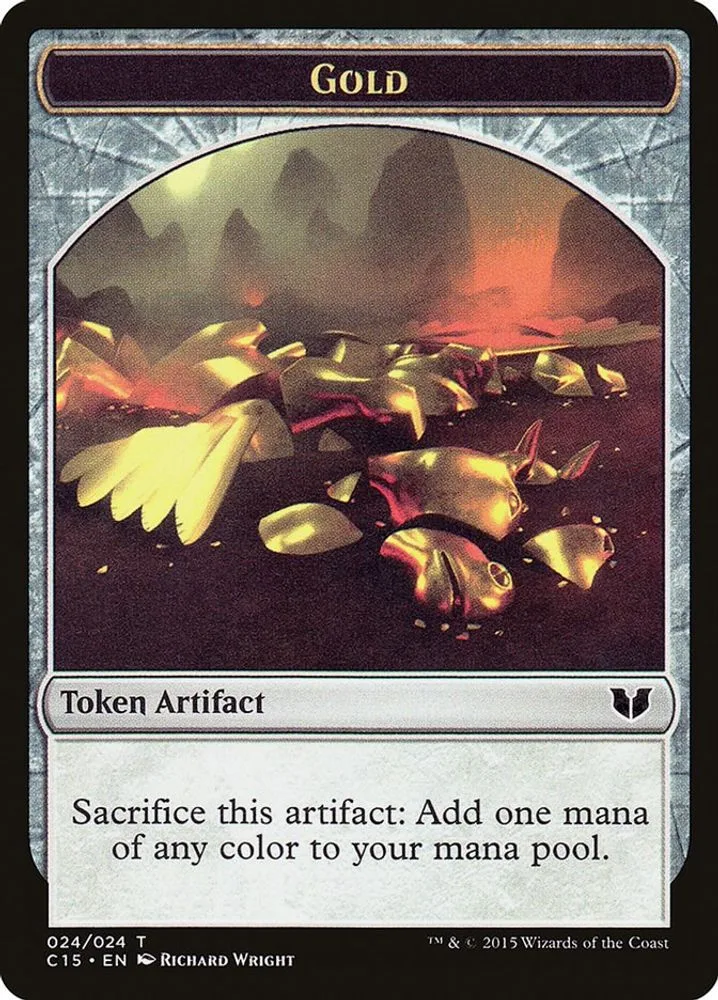 Gold // Knight (Vigilance) Double-Sided Token