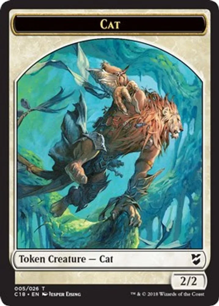 Cat // Soldier Double-Sided Token