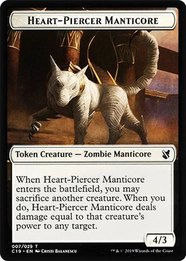 Heart-Piercer Manticore // Dragon Double-Sided Token