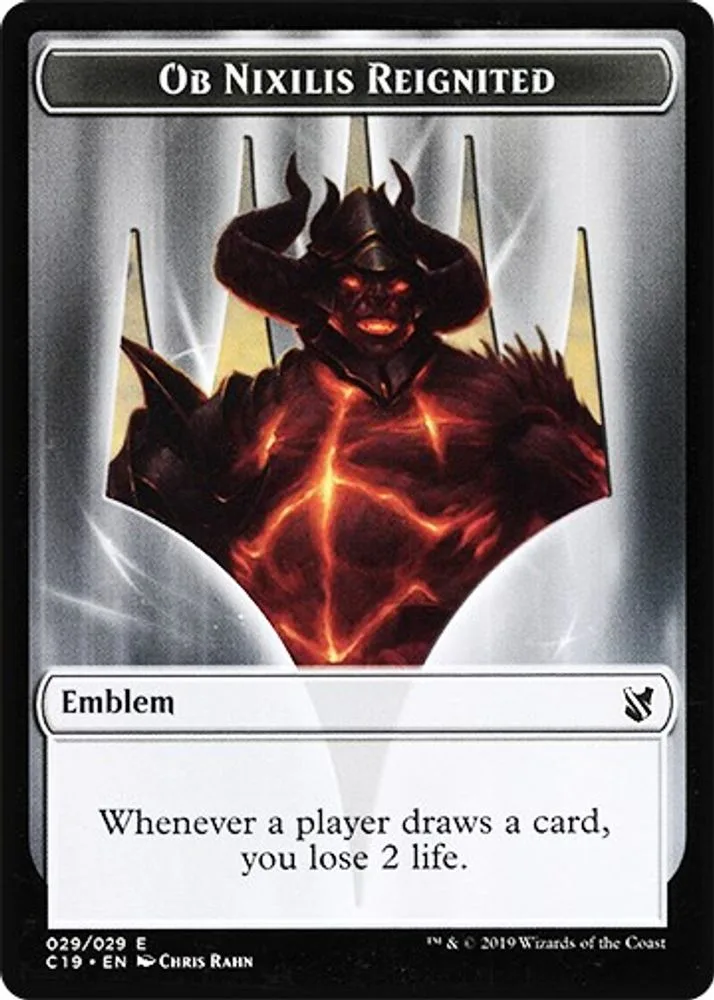 Emblem - Ob Nixilis Reignited // Zombie (010) Double-Sided Token