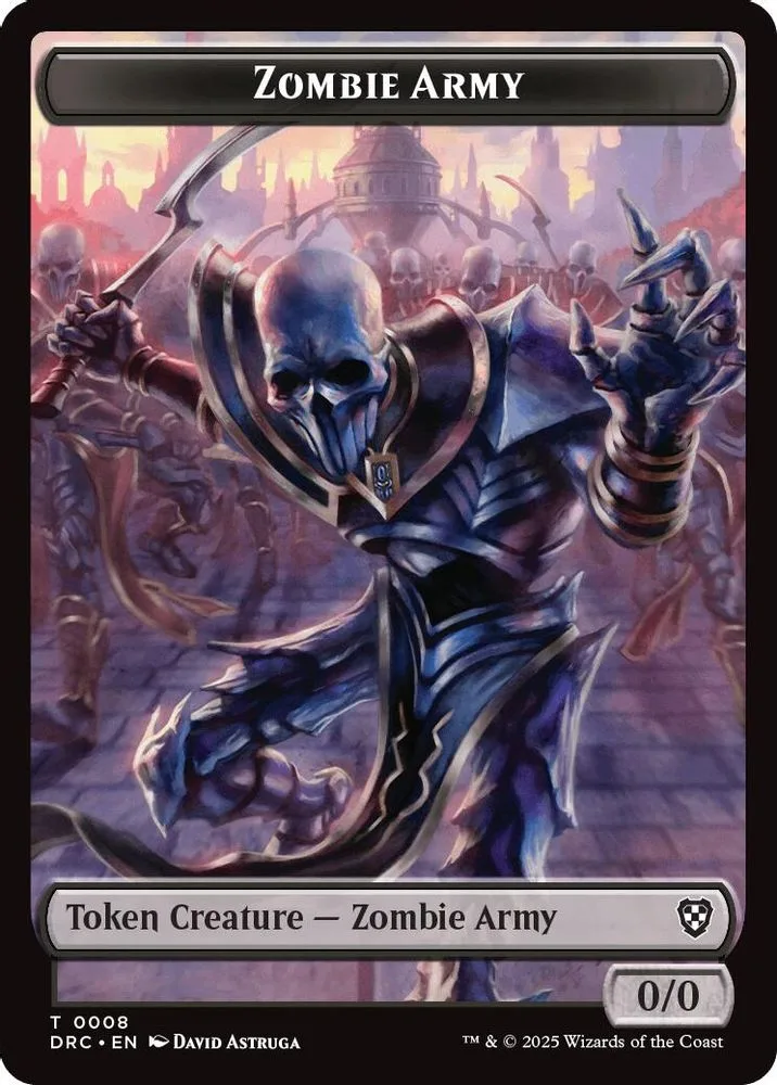 Zombie Army // Zombie Warrior Double-Sided Token