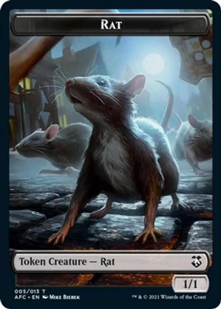 Rat // Zombie Double-Sided Token