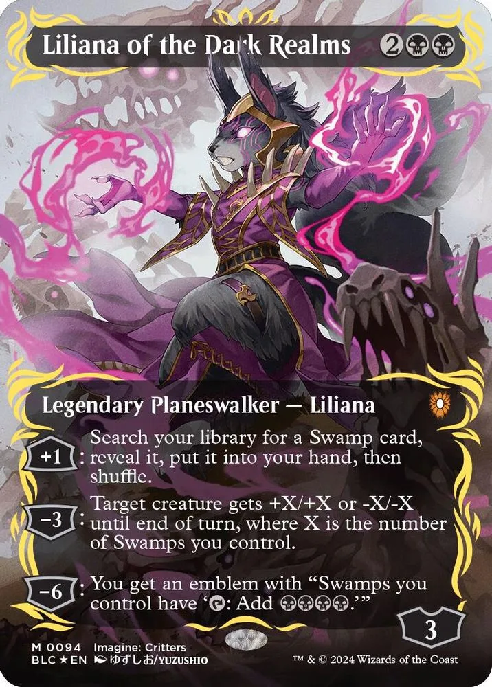 Liliana of the Dark Realms (Borderless) (Raised Foil)