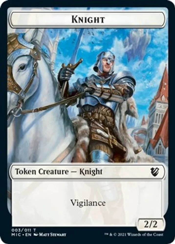 Knight // Wolf Double-Sided Token