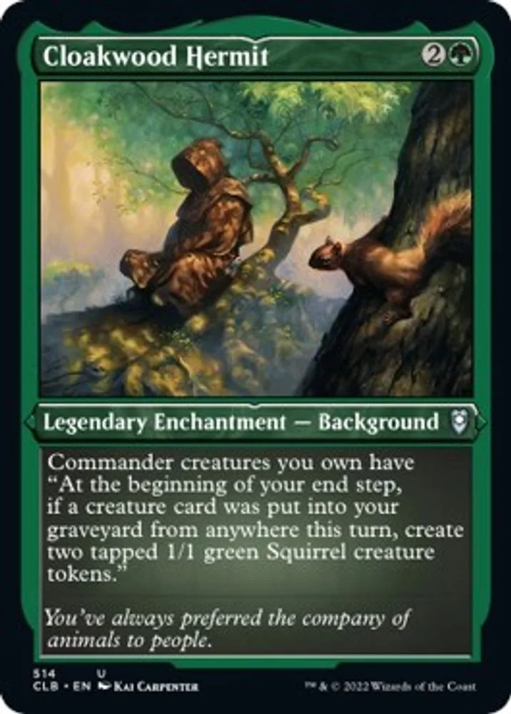 Cloakwood Hermit (Foil Etched)