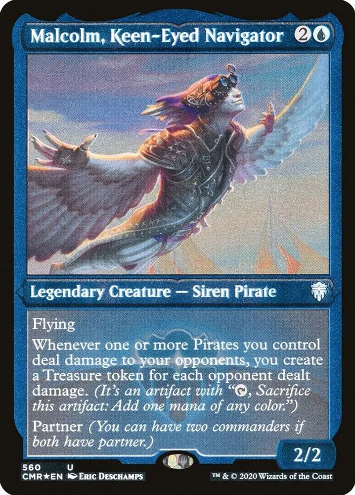 Malcolm, Keen-Eyed Navigator (Foil Etched)