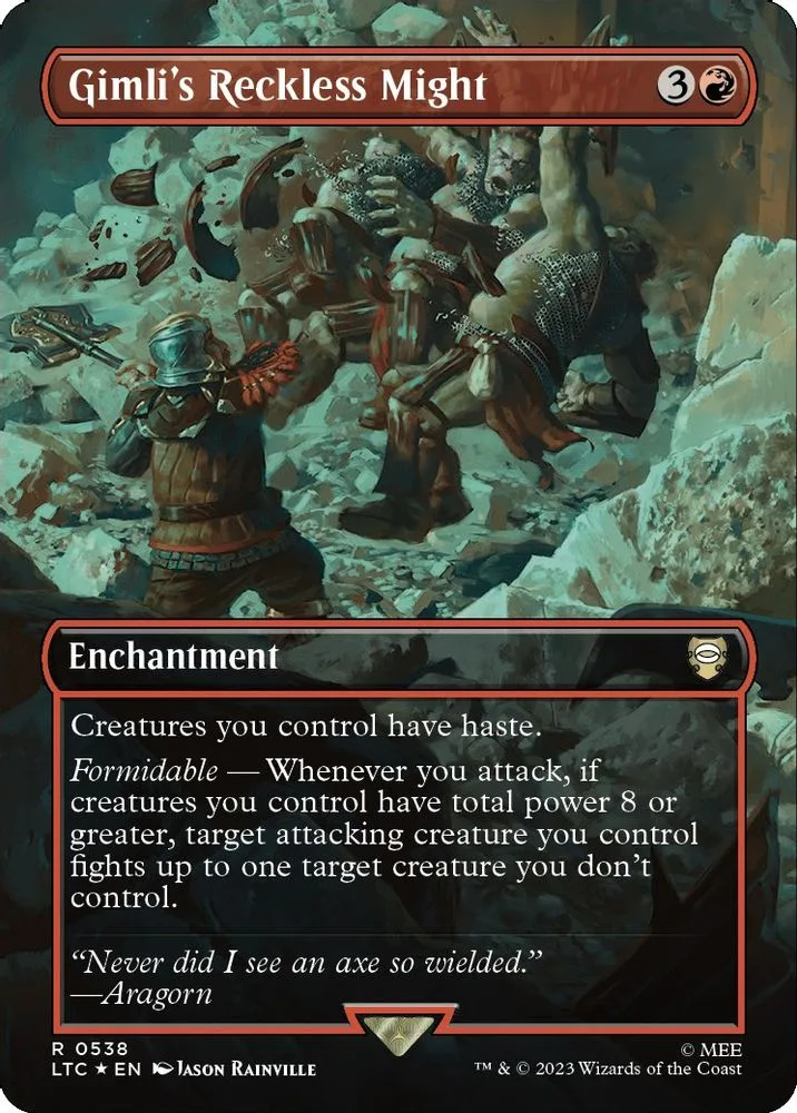 Gimli's Reckless Might (Borderless · Surge Foil)