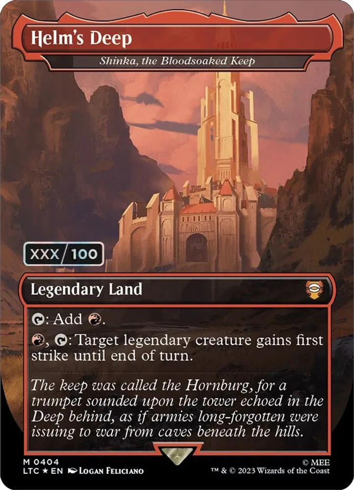 Helm's Deep - Shinka, the Bloodsoaked Keep (Borderless · Serial Numbered)