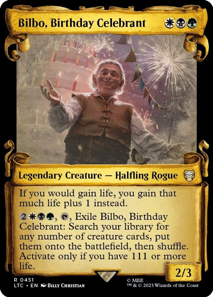 Bilbo, Birthday Celebrant (Showcase Scrolls)