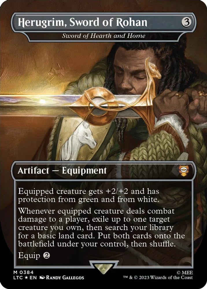 Herugrim, Sword of Rohan - Sword of Hearth and Home (Borderless · Surge Foil)