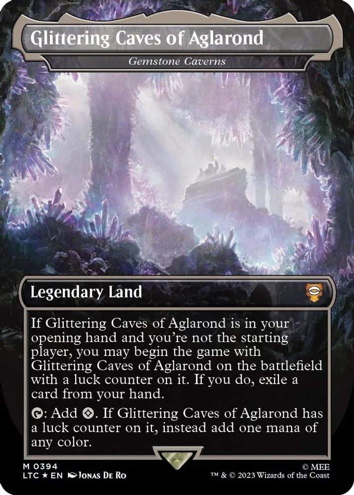 Glittering Caves of Aglarond - Gemstone Caverns (Borderless · Surge Foil)