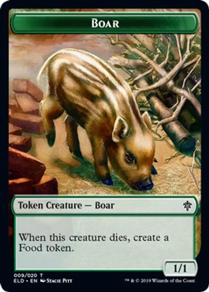 Boar // Food (018) Double-Sided Token