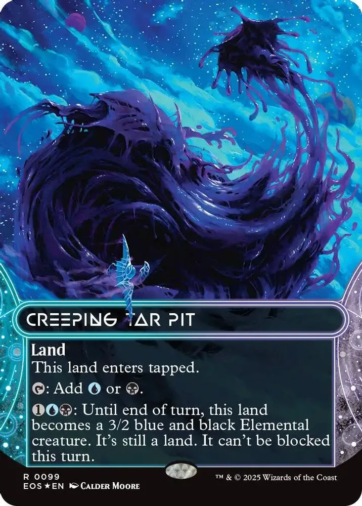 Creeping Tar Pit (0099) (Borderless) (Galaxy Foil)