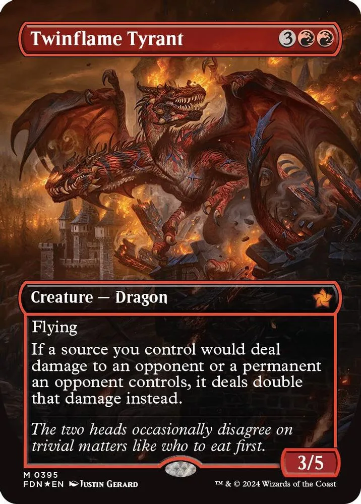 Twinflame Tyrant (Borderless) (Mana Foil)