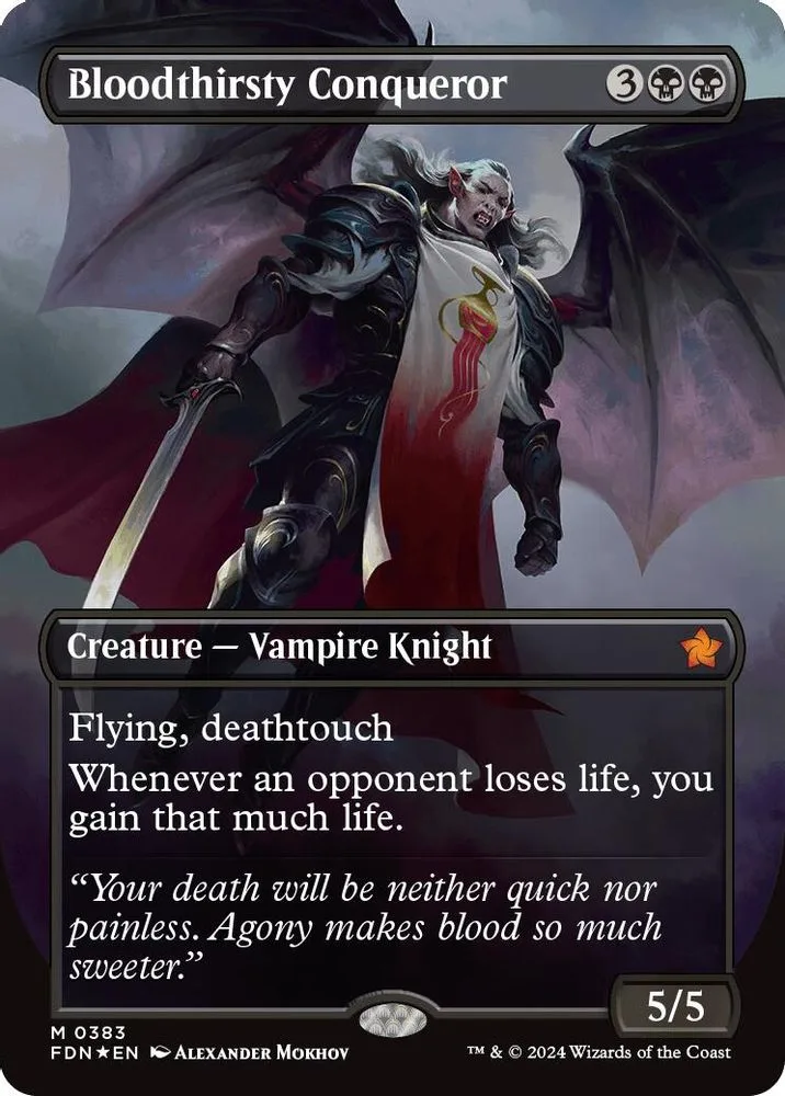 Bloodthirsty Conqueror (Borderless) (Mana Foil)