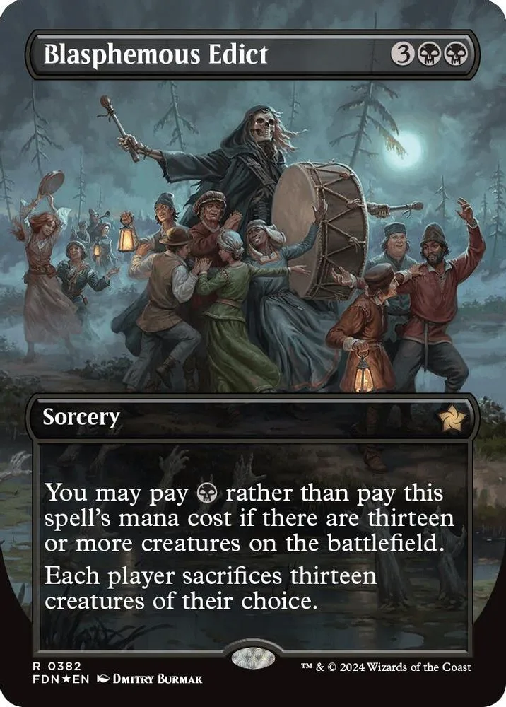 Blasphemous Edict (Borderless) (Mana Foil)