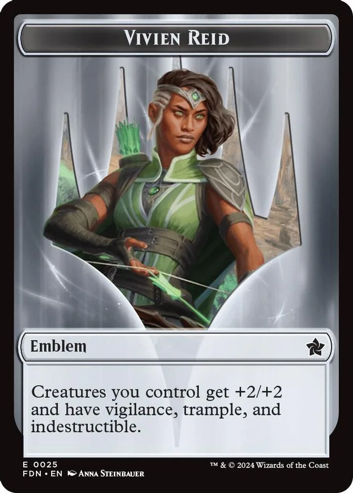 Emblem - Vivien Reid // Elf Warrior Double-Sided Token